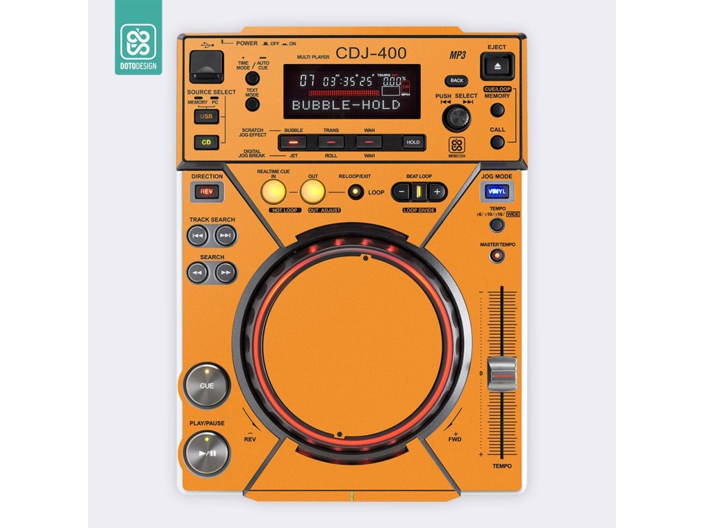 Doto Design Skin CDJ-400 FULL COLORS Sunset Orange