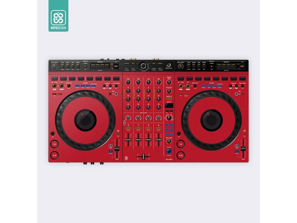 Doto Design Skin DDJ-GRV6 SRT FULL COLORS Aurora Red