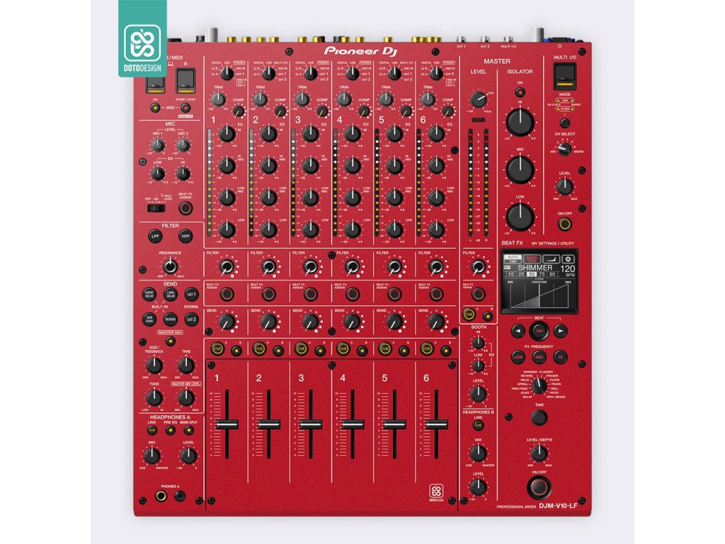 Doto Design Skin DJM-V10-LF FULL COLORS Aurora Red
