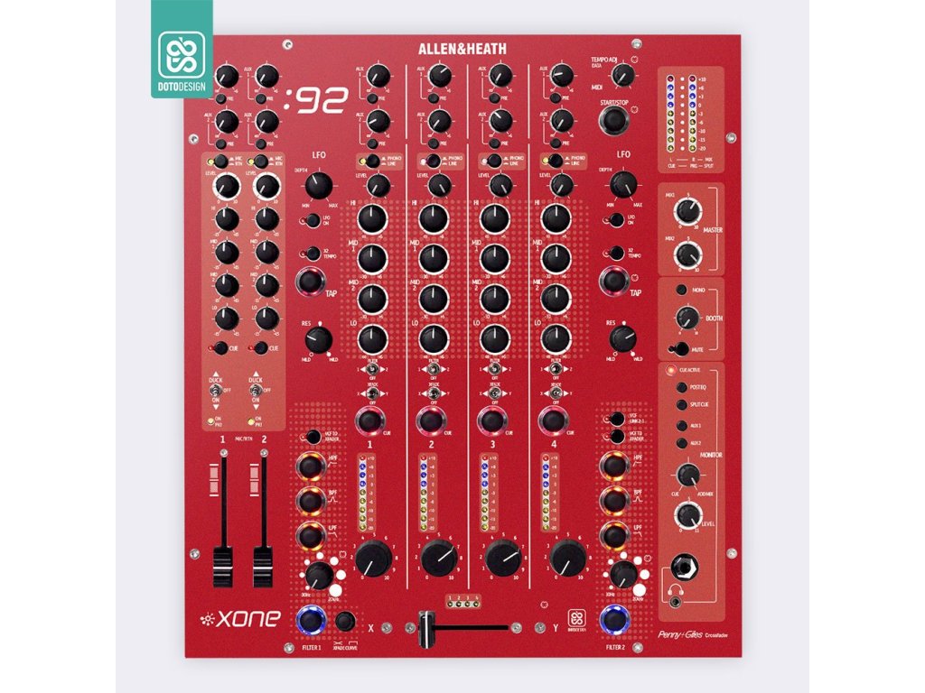 Doto Design Skin XONE 92 Rotary FULL COLORS Aurora Red V.2