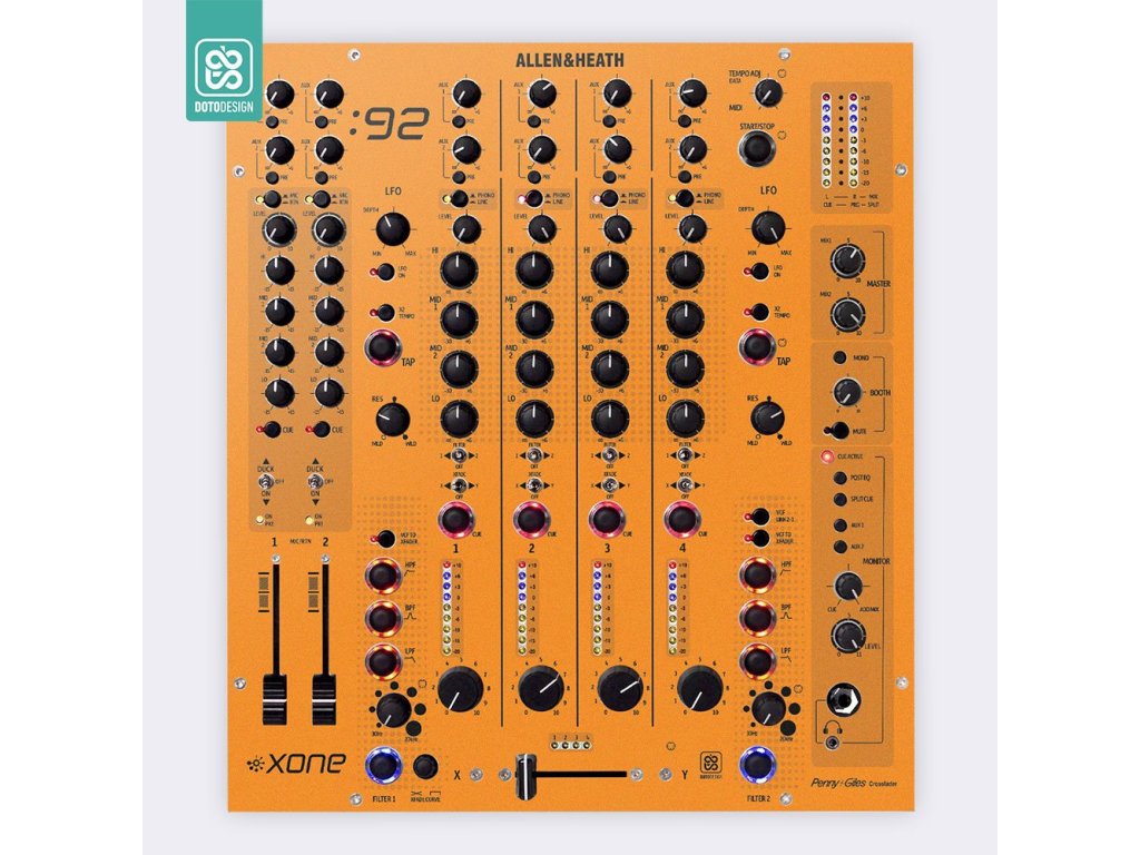 Doto Design Skin XONE 92 Rotary FULL COLORS Sunset Orange V.2