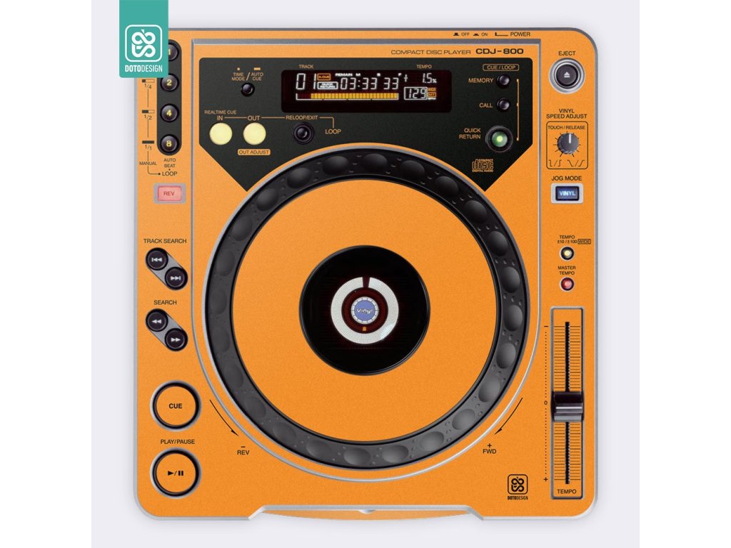 Doto Design Skin CDJ-800 FULL COLORS Sunset Orange