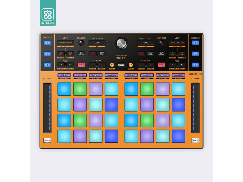 Doto Design Skin DDJ-XP1 FULL COLORS Sunset Orange