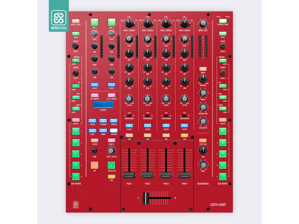 Doto Design Skin Sixty-Eight 68 FULL COLORS Aurora Red