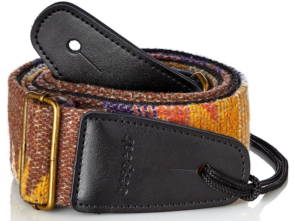 Bespeco Vintage-style Strap Yellow Pattern Wool/Polyester Metal Buckle