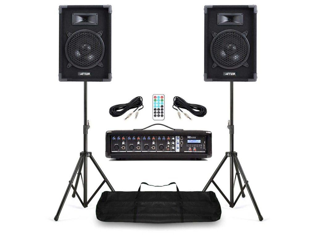 Complete PA Singers Set s reproduktory a powermixem