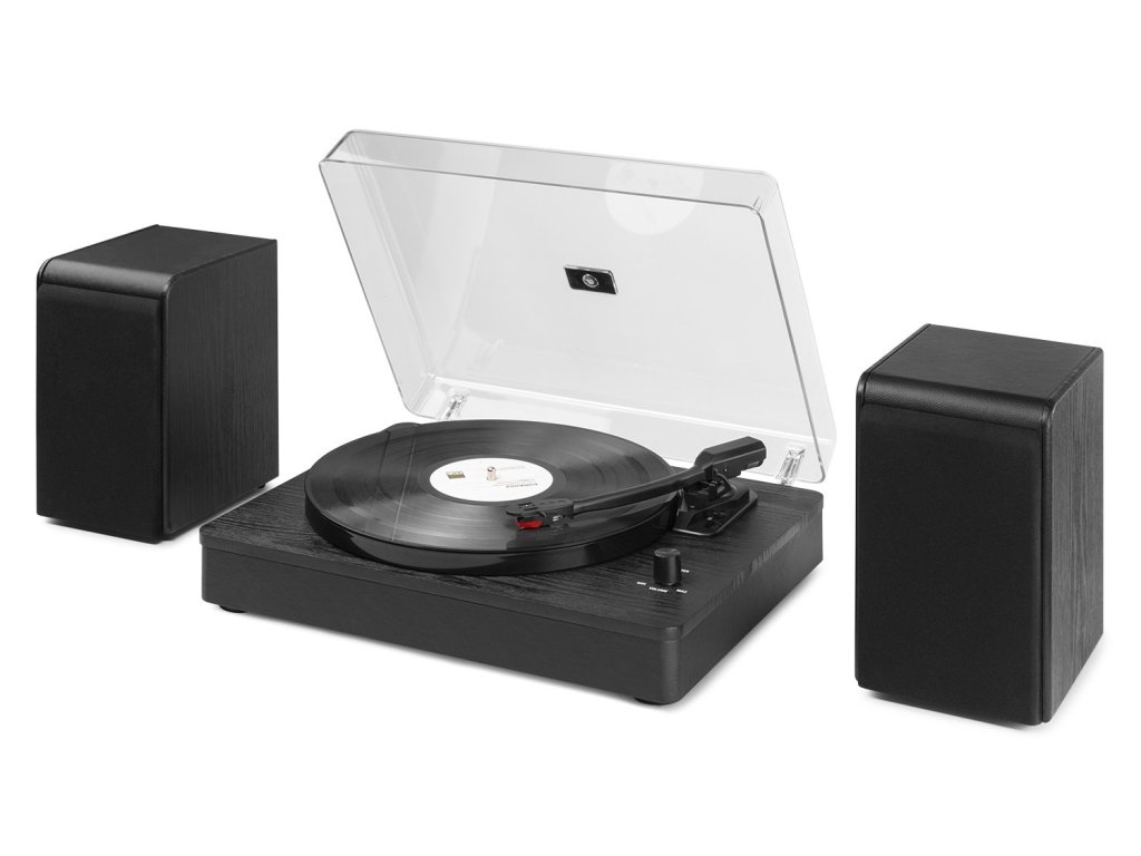 Audizio RP330 Gramofon HQ s Bluetooth a reproduktory, černý