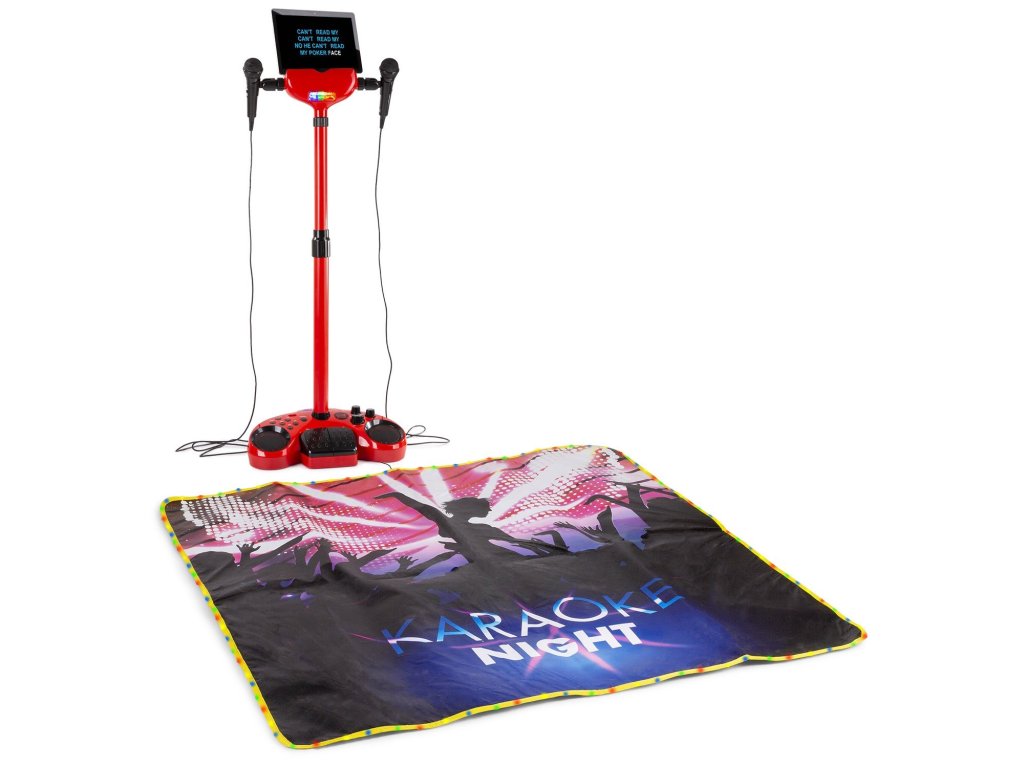 Fenton KSM15R Karaoke Stage sada červená se svítící podložkou