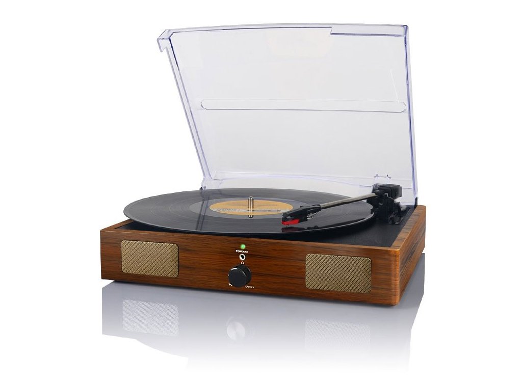 Fenton RP106W Retro gramofon s reproduktory, světlé dřevo