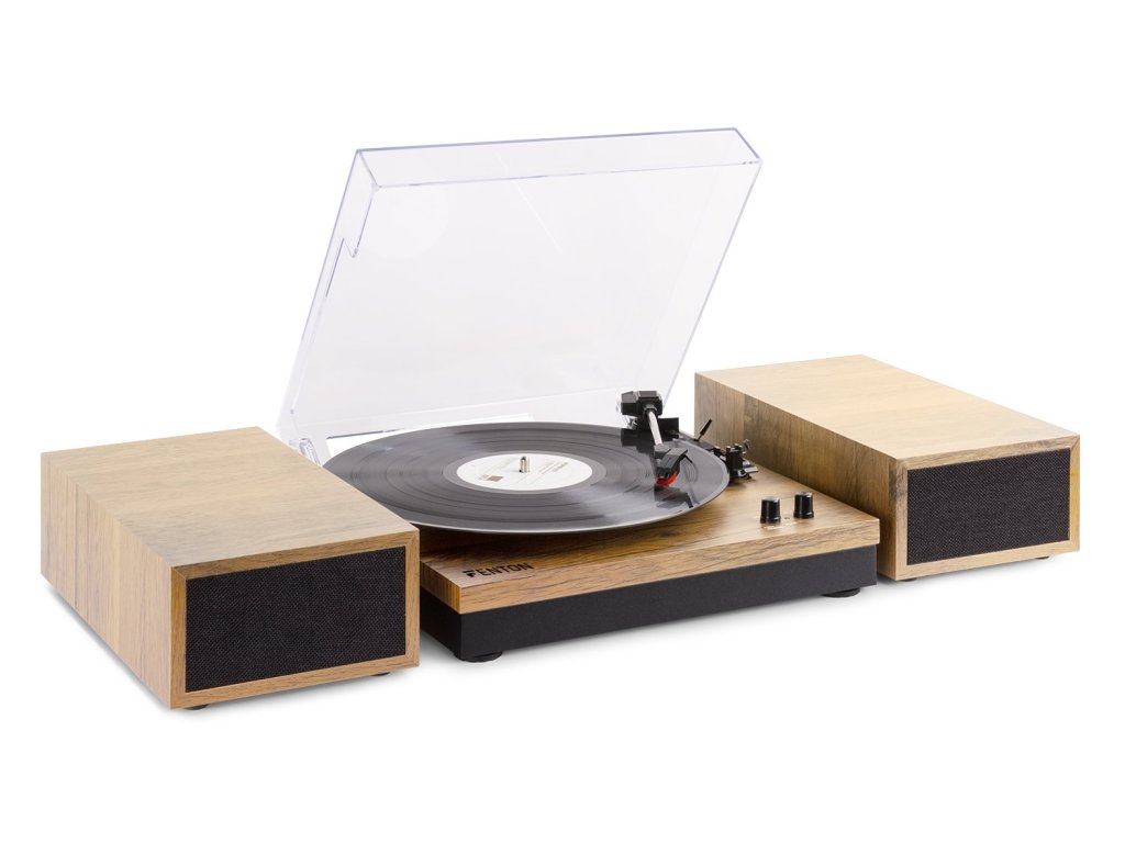 Fenton RP165L Gramofon s Bluetooth a reproduktory, světlé dřevo