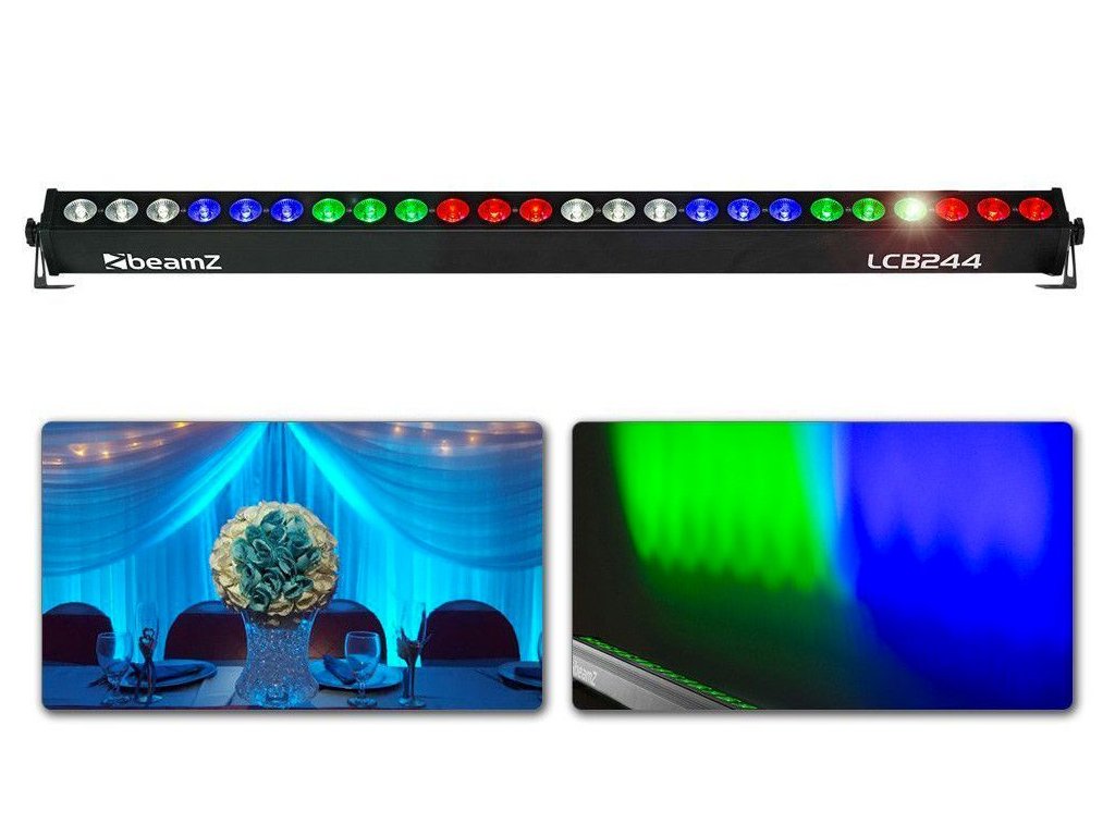 BeamZ LCB244 LED Bar světelná lišta, 24x4W QCL, DMX