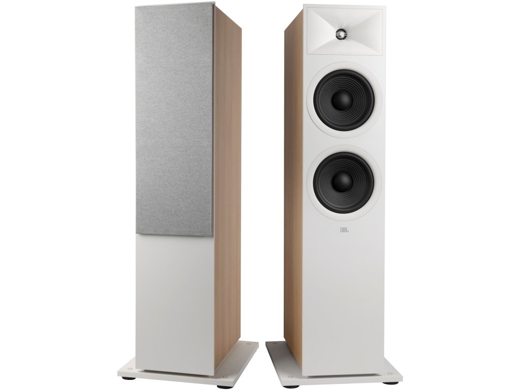 JBL STAGE 280F - 2,5-pásmové podlahové reprosoustavy, 125 W RMS, bílá barva