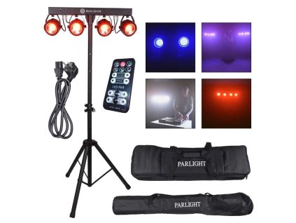 LIGHT4ME Belka LED COB PAR 4x30W se stativem a bagem