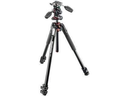 Manfrotto 190 Aluminium 3-Section Kit With 3-Way Head
