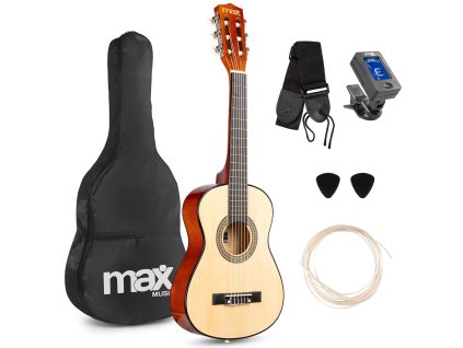 MAX SoloArt Junior 1/4 Classic guitar pack, natural