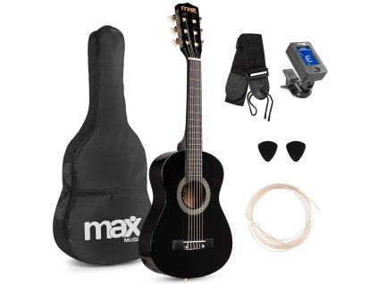 MAX SoloArt Junior 1/4 Classic guitar pack, black