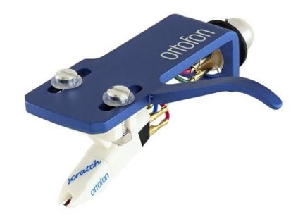 Ortofon DJ OM Scratch white + SH-4 blue Headshell