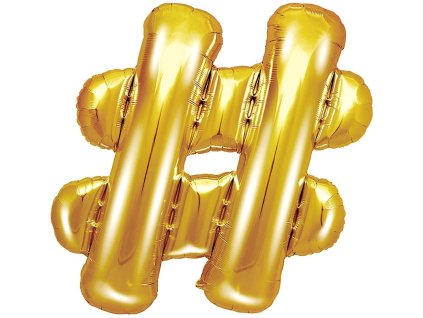 PartyDeco Foliový balón # 35cm zlatý