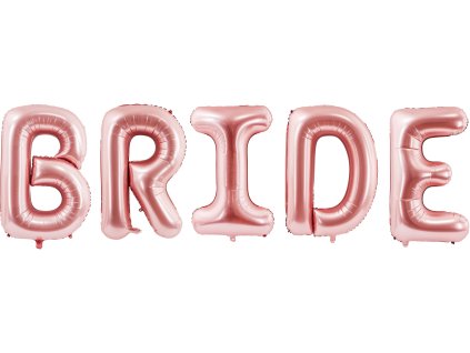 PartyDeco Foliový balón Bride 280x86cm rose zlatý