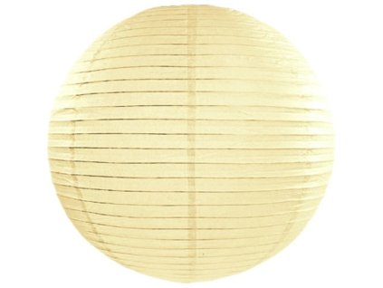 PartyDeco Papírová lucerna, krémová, 35 cm