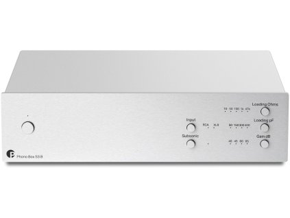 Pro-Ject Phono Box S3 B - Plně symetrický gramofonový předzesilovač, stříbrný