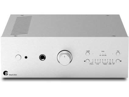 Pro-Ject MAIA DS3 silver - Malý flexibilní zesilovač s bohatou konektivitou, stříbrný