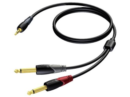 Procab CLA713/1,5 - Jack 3,5 - 2x Jack 6,3 - 1.5m