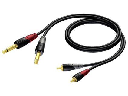 Procab CLA631/1.5 - 2x Jack 6,3 - 2x RCA - 1.5m