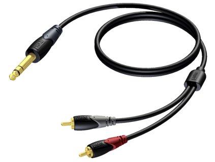 Procab CLA719/1,5 - Jack 6,3 - 2x RCA - 1,5m