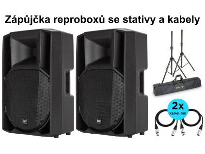 Zápůjčka 2x RCF ART-715 A + stativy a kabely