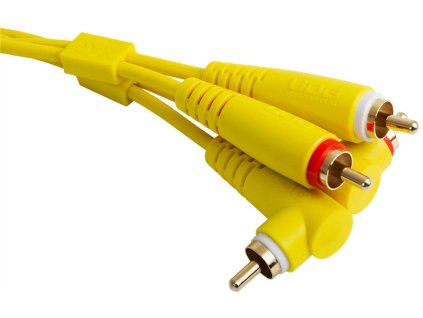 UDG Ultimate Audio Cable Set RCA Straight - RCA Angled Yellow 3m