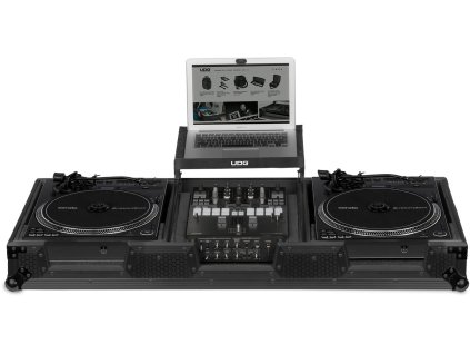 UDG Ultimate Flight Case Set Pioneer PLX-CRSS12 & 10"/12" Mixer Blk Plus (L&W)