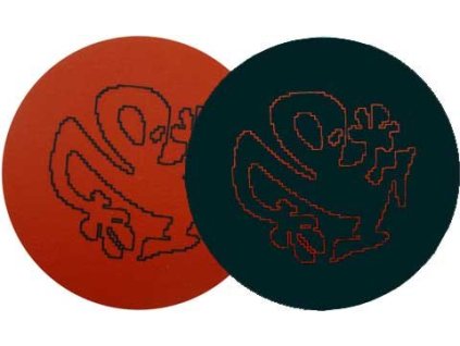 Zomo 2x Slipmats Plasticman Silhouette Red & Black