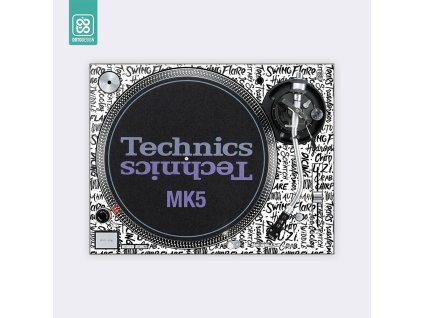 Doto Design Skin SL-1200 / 1210 MK5 SCRATCH STYLE White