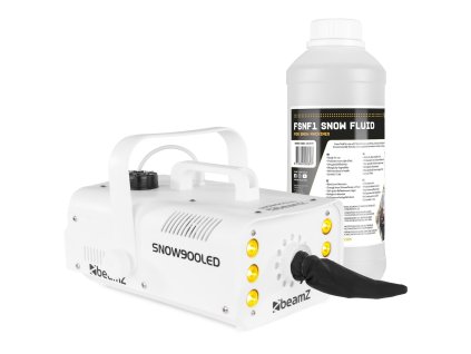 BeamZ SNOW900LED Set výrobníku sněhu s náplní 1L