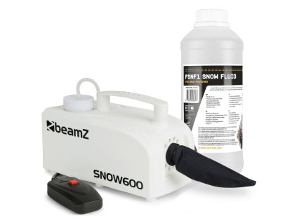 BeamZ SNOW600 Set výrobníku sněhu s náplní 1L