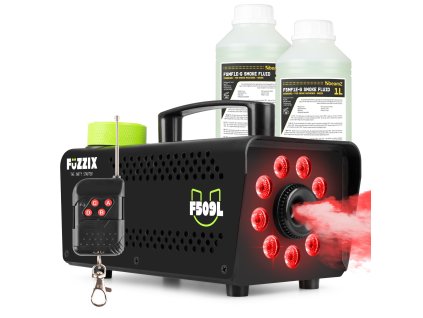 Fuzzix F509L Set výrobníku mlhy s LED podsvícením s náplní 2L