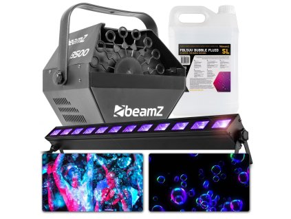 BeamZ Neonový párty balíček včetně Blacklight a bublinkového výrobníku
