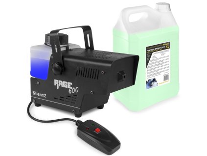 BeamZ RAGE 600I Set výrobníku mlhy 600W s náplní 5L