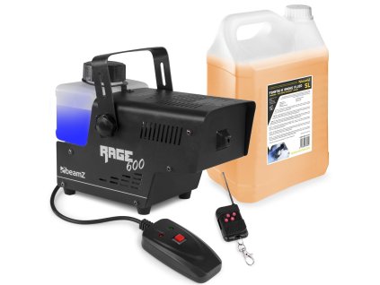 BeamZ RAGE 600 Set výrobníku mlhy 600W s náplní 5L