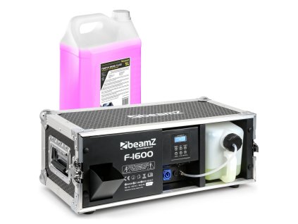BeamZ F1600 DMX Set fazer výrobníku mlhy 1600W v přepravním kufru s náplní 5L