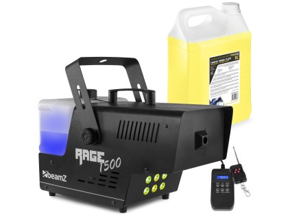 BeamZ RAGE 1500LED Set výrobníku mlhy 1500W s náplní 5L