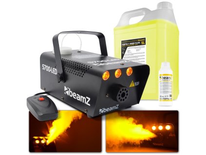 BeamZ S700LED Set výrobníku mlhy s efektem ohně s čistící a mlhovou kapalinou
