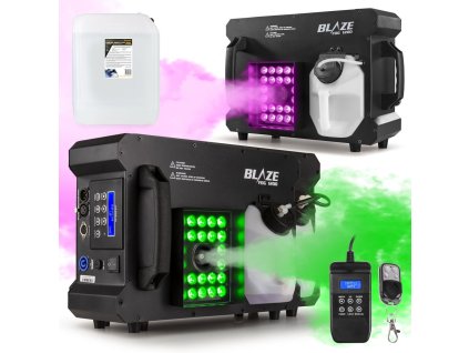 BeamZ BLAZE1200 Set 2ks výrobníku mlhy 1200W s náplní 20L