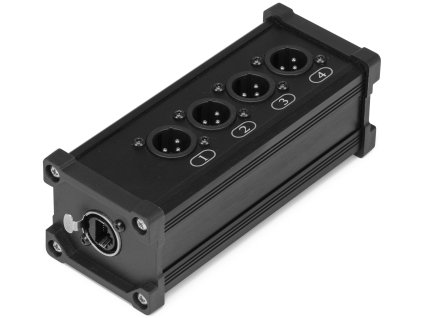 Power Dynamics CX185 RJ45 to 4x XLR3M Splitter Box