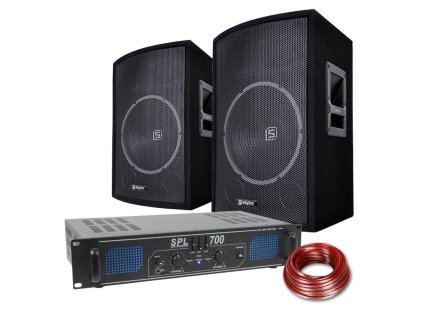 Skytec DJ Set reproboxů a zesilovače 700W