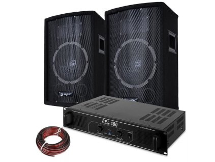Skytec DJ Set reproboxů a zesilovače 400W