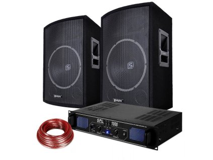 Skytec DJ Set reproboxů a zesilovače 1000W
