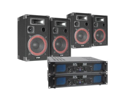 Skytec XEN 1000W Double set reproboxů a zesilovačů
