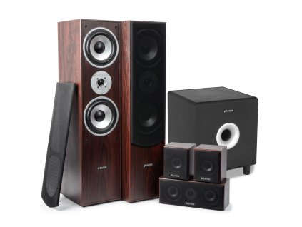 Fenton 5.1 Home Cinema 1300W Set surround reproduktorů s 8" subwooferem, ořech
